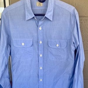 J.Crew Men’s Sz M 2-Ply Blue lng-slvd dress shirt